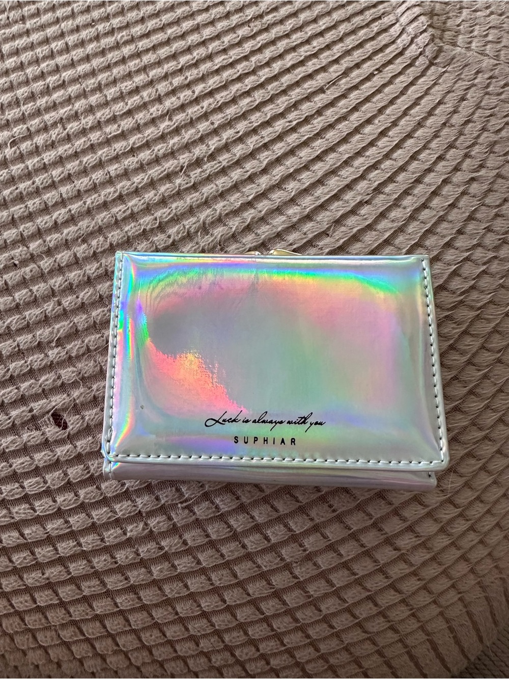 Holographic Card Wallet with 'SUPHIAR' Logo